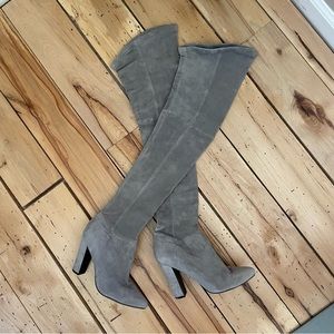 Thigh high leather boots